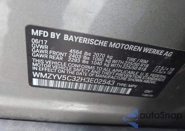 WMZYV5C32H3E02543: 43169348