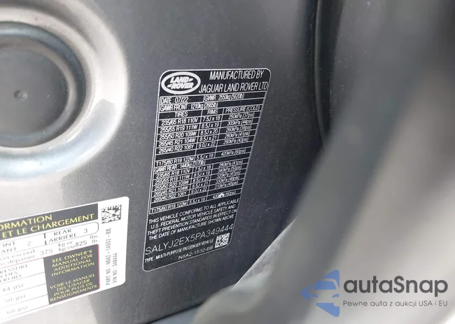 SALYJ2EX5PA349444: 43169455