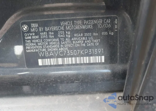 WBAVC73507KP31391: 43169470