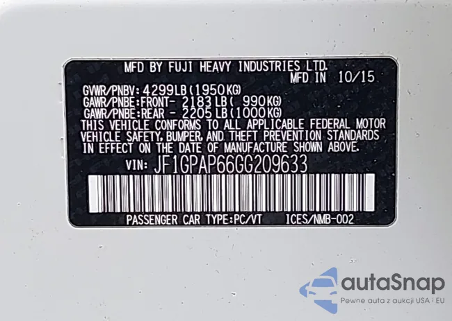 JF1GPAP66GG209633: 43168653