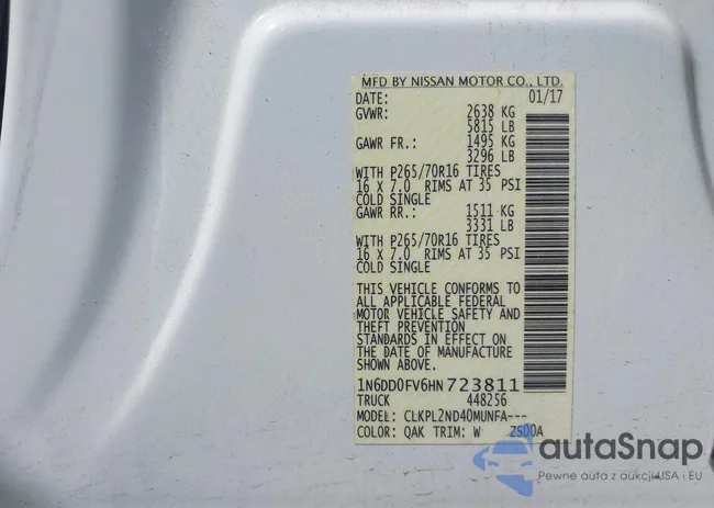 1N6DD0FV6HN723811: 43168795