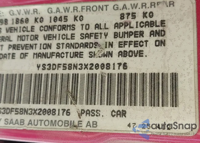 YS3DF58N3X2008176: 43168851