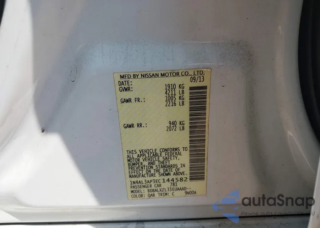 1N4AL3AP3EC144582: 43168924