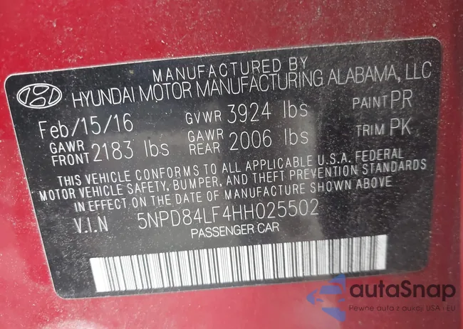 5NPD84LF4HH025502: 43168938