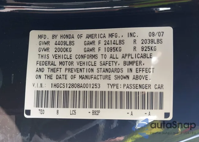 1HGCS12808A001253: 43168971