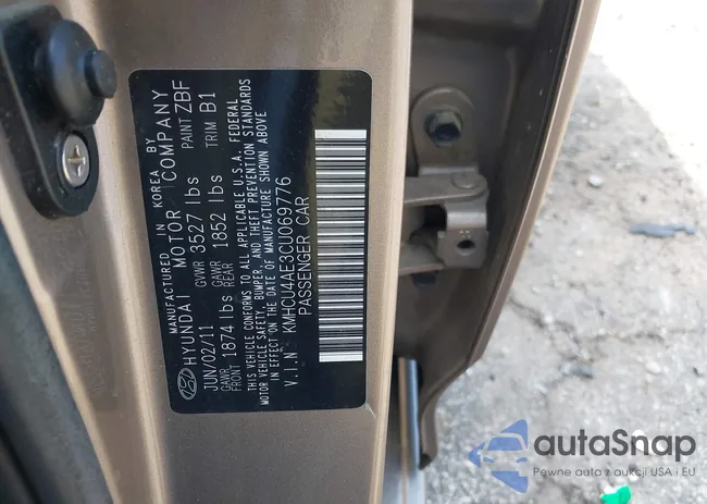 KMHCU4AE3CU069776: 43168973