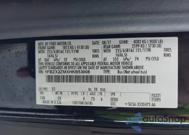 1FBZX2ZMXHKB53008: 43170083