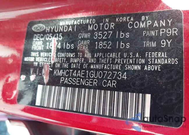 KMHCT4AE1GU072734: 43170196