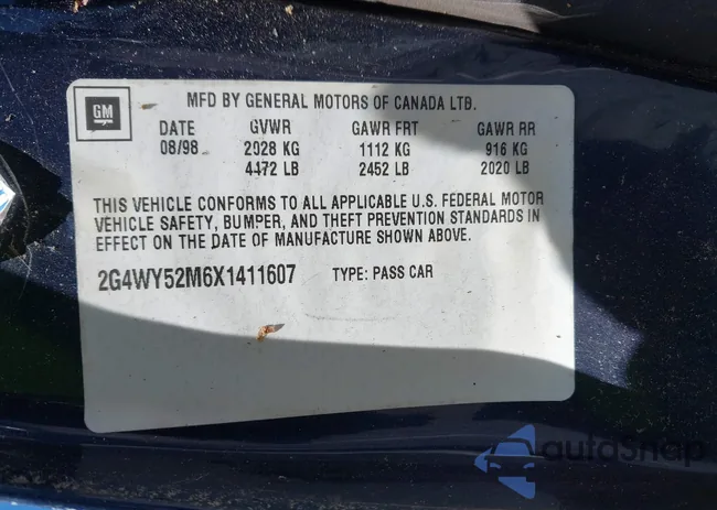 2G4WY52M6X1411607: 43170527