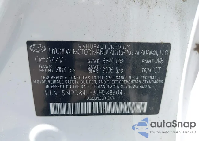 5NPD84LF3JH288604: 43170545