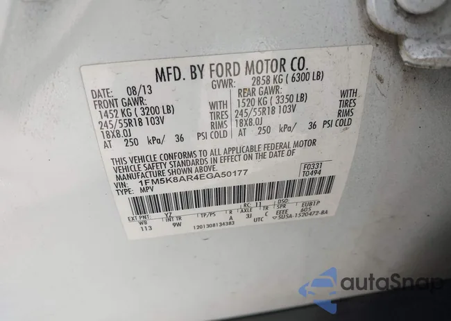 1FM5K8AR4EGA50177: 43170587