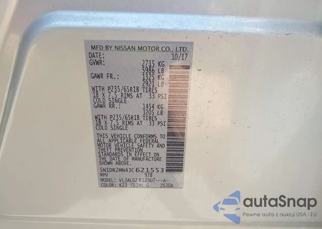 5N1DR2MN4JC621553: 43169667