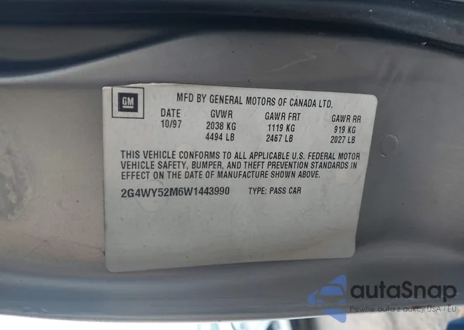 2G4WY52M6W1443990: 43169814