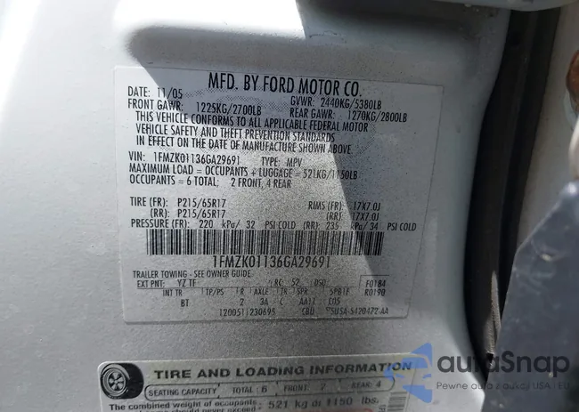 1FMZK01136GA29691: 43171103