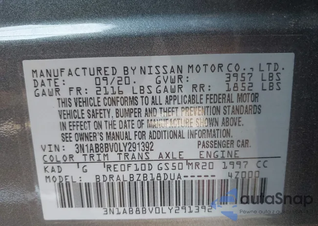 3N1AB8BV0LY291392: 43171284