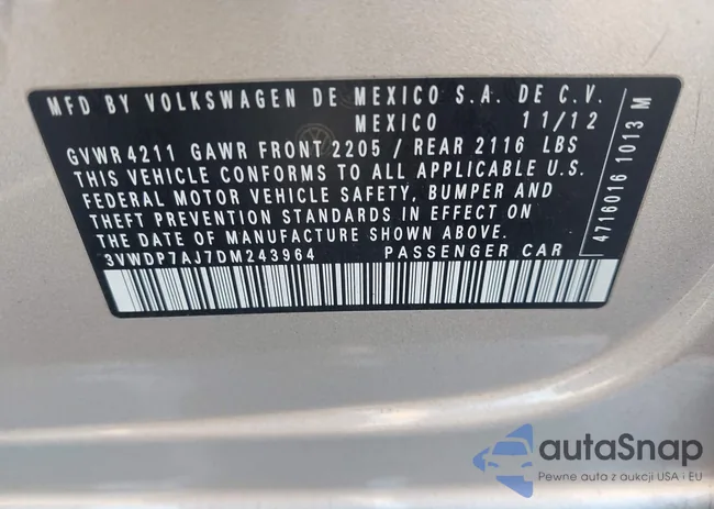 3VWDP7AJ7DM243964: 43171452