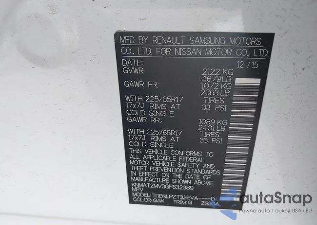 KNMAT2MV3GP632389: 43170790