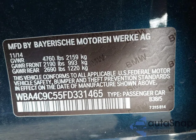 WBA4C9C55FD331465: 43170867