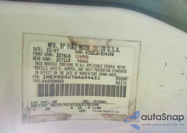 1MEFM50U7WA604631: 43170910