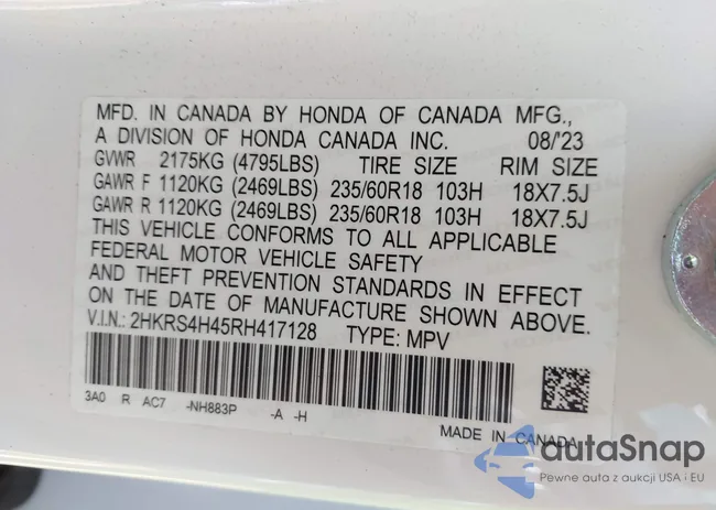 2HKRS4H45RH417128: 43170953