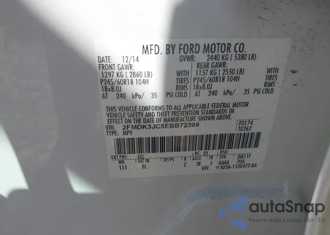 2FMDK3JC5EBB72399: 43170960