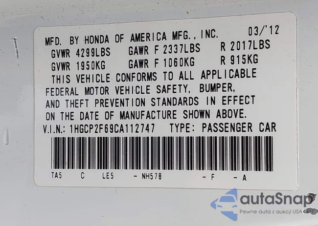 1HGCP2F69CA112747: 43170973