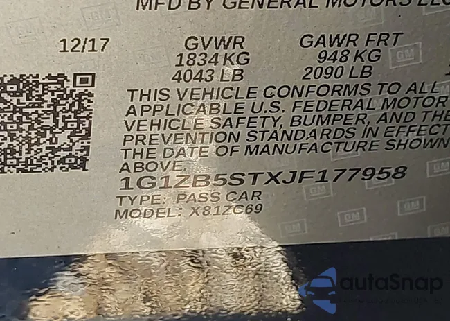 1G1ZB5STXJF177958: 43172002