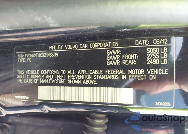 YV1902FHXD2176509: 43172070