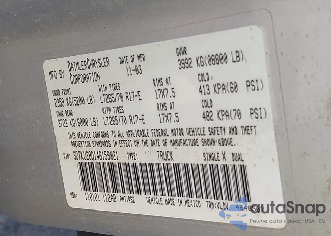 3D7KU28D14G159021: 43172579