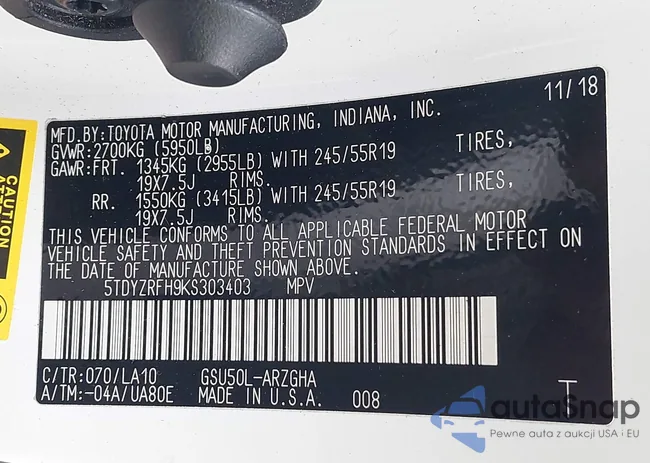 5TDYZRFH9KS303403: 43171708