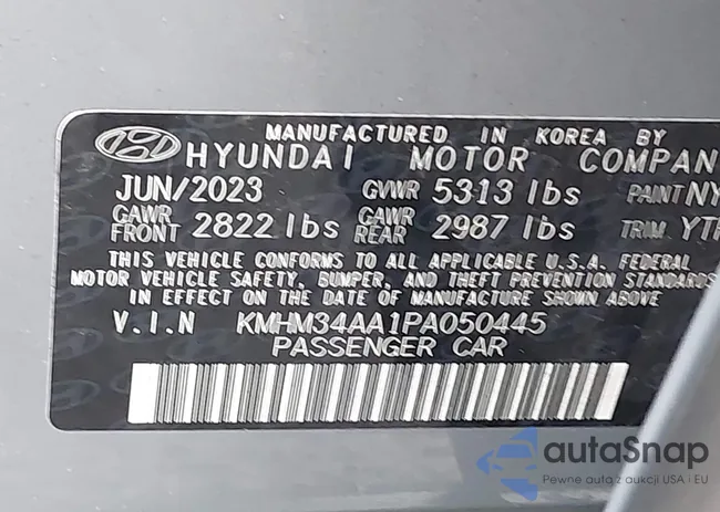 KMHM34AA1PA050445: 43171767