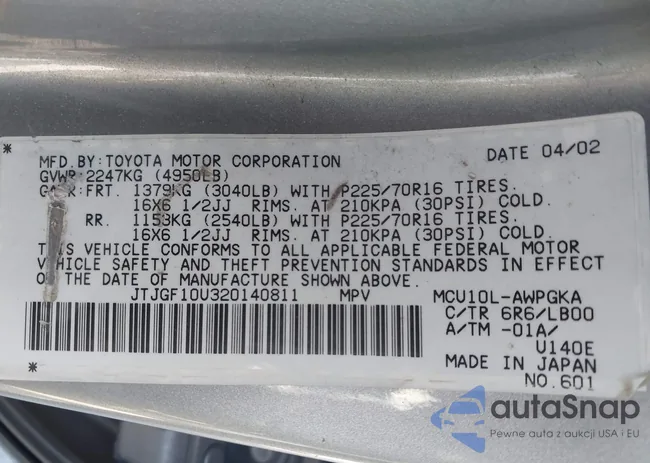 JTJGF10U320140811: 43171860