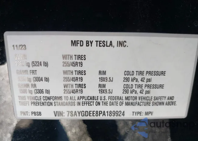 7SAYGDEE8PA189924: 43171893