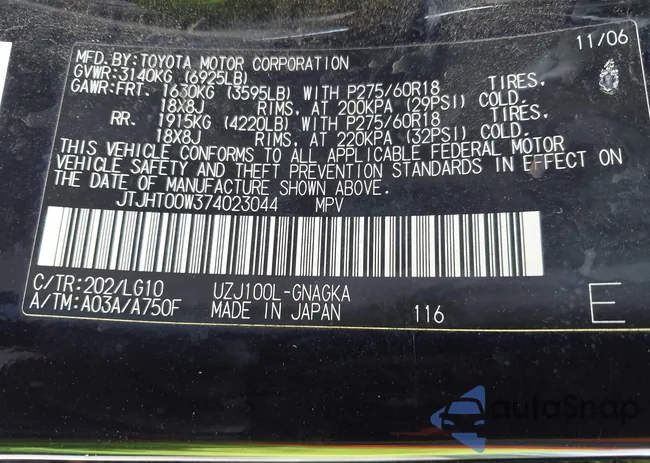 JTJHT00W374023044: 43171991