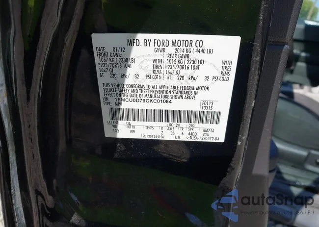 1FMCU0D79CKC01084: 43173229