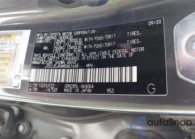 JTELU5JR4M5861648: 43173350