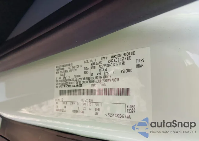 1FTYR1CM3JKA85595: 43173462