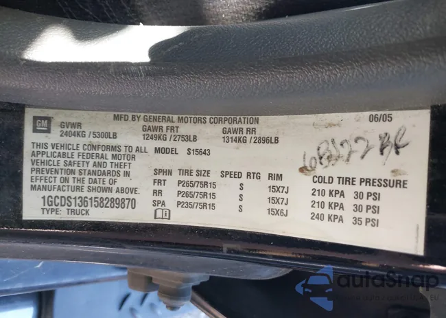 1GCDS136158289870: 43173533