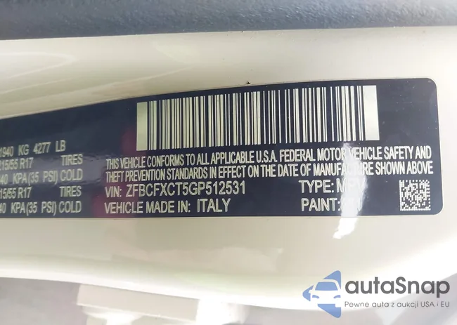 ZFBCFXCT5GP512531: 43172604