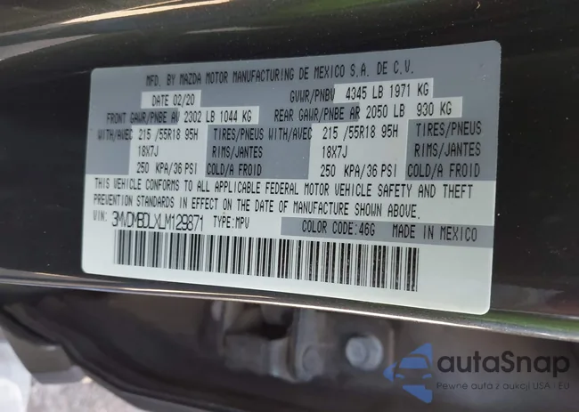 3MVDMBDLXLM129871: 43172615