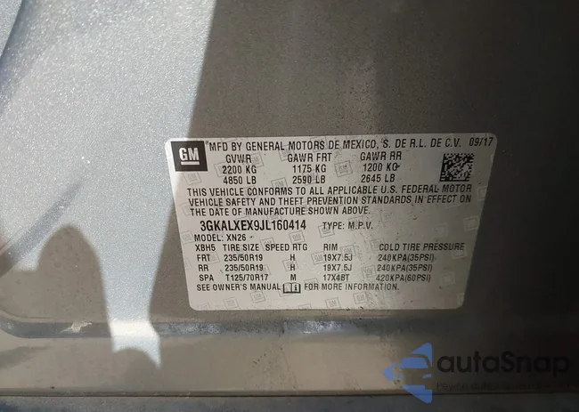 3GKALXEX9JL160414: 43172664