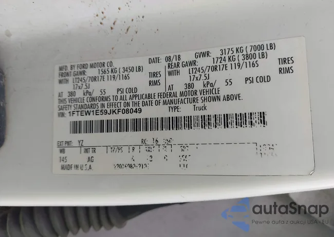 1FTEW1E59JKF08049: 43172942