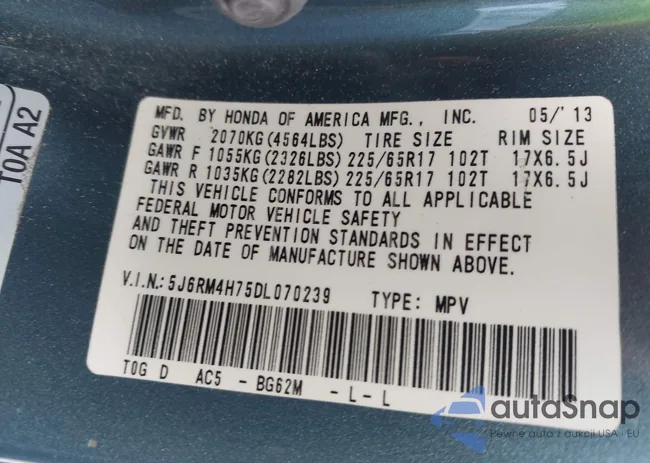 5J6RM4H75DL070239: 43174135