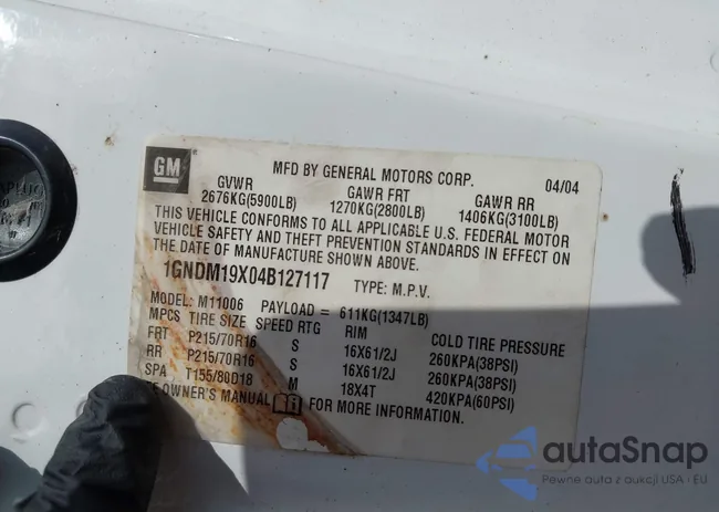 1GNDM19X04B127117: 43174260