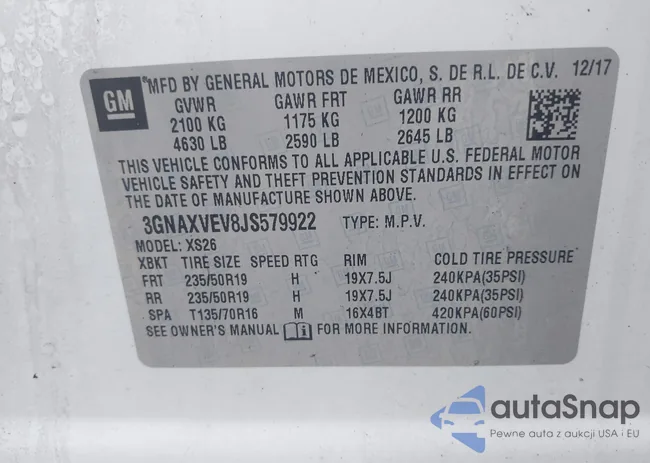 2GNAXVEV8JS579922: 43174273