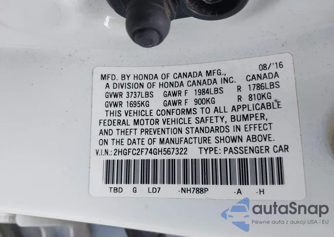 2HGFC2F74GH567322: 43174402