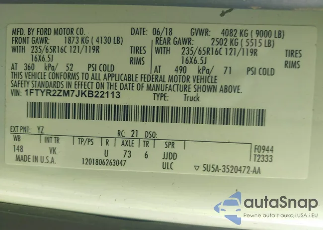 1FTYR2ZM7JKB22113: 43173601