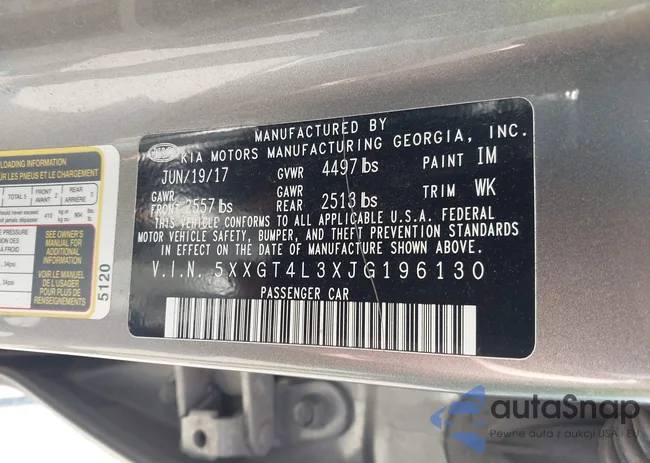 5XXGT4L3XJG196130: 43173711