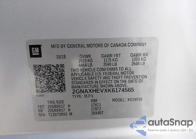 2GNAXHEVXK6174565: 43173788