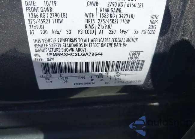 1FM5K8HC2LGA79644: 43173860